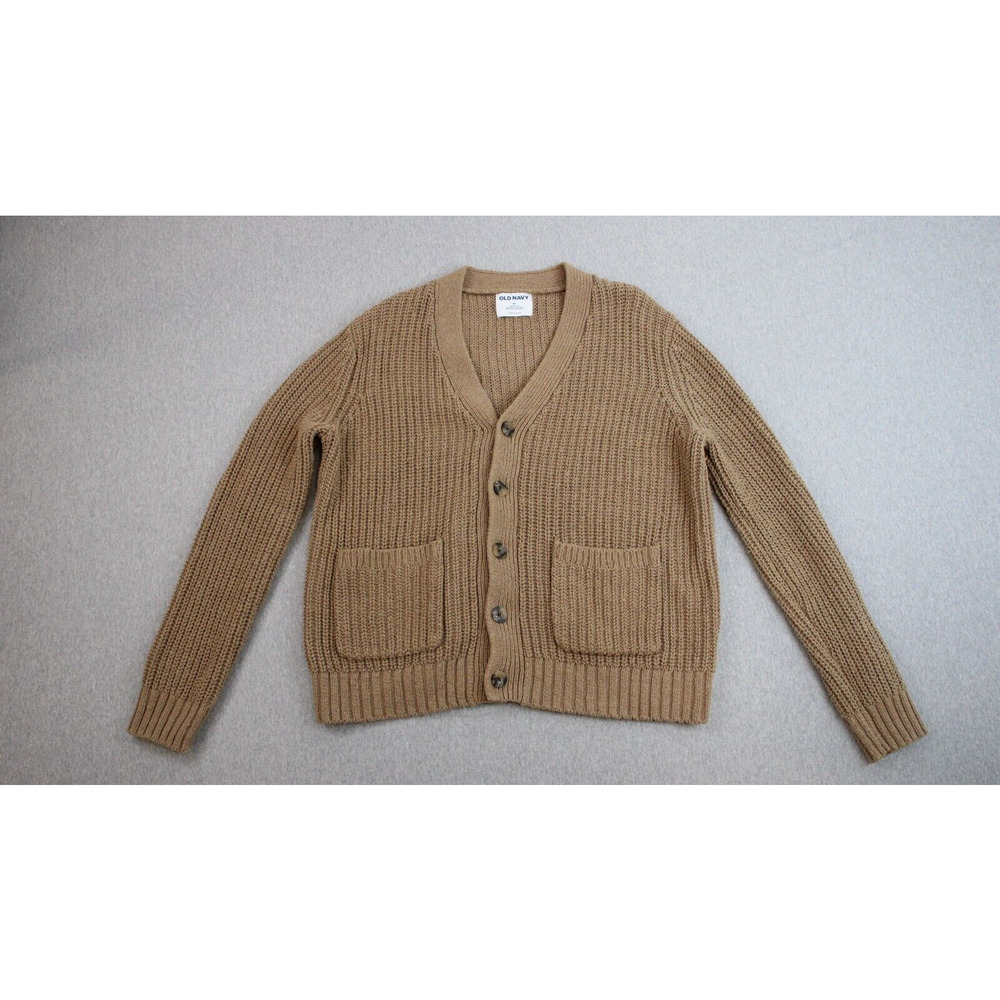 Old Navy Sweater Womens M Brown Button Front Long Sleeve V Neck